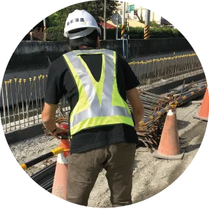 安全反光背心-工程施工時