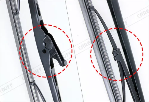 雨刷硬骨骨架容易老化的局部特寫