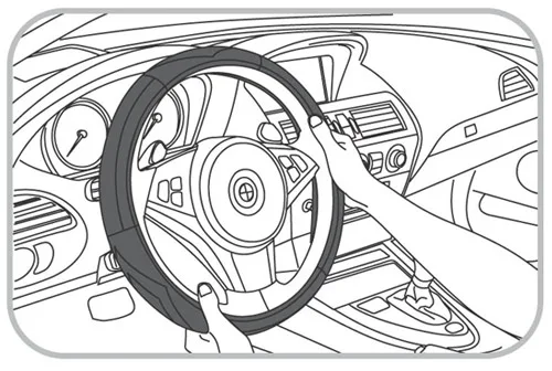 方向盤套安裝步驟E