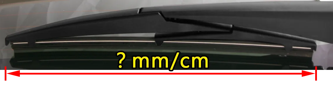 後雨刷丈量示意圖