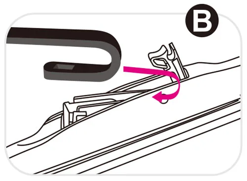 鉤式接頭雨刷安裝說明B