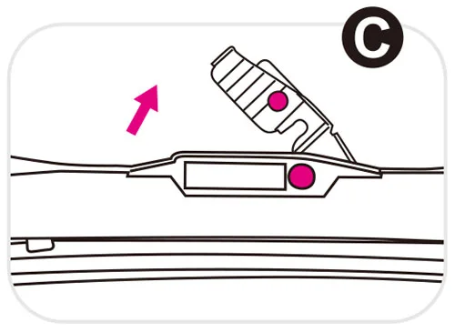 歐規插孔接頭雨刷安裝步驟三