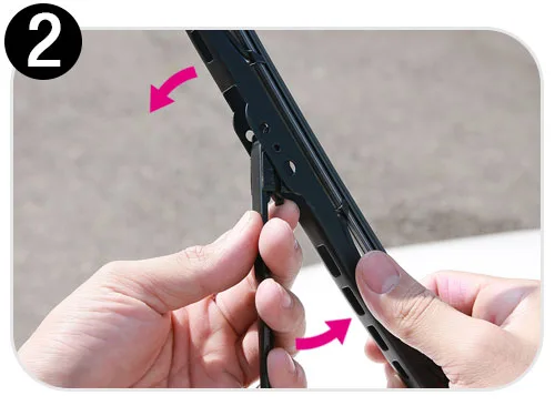 硬骨雨刷拆卸步驟二