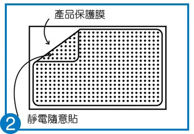靜電貼安裝步驟2