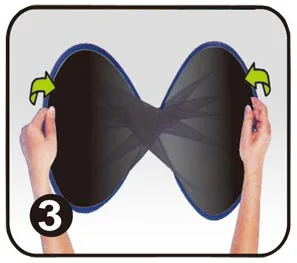 旋轉成8字形後對折合併。