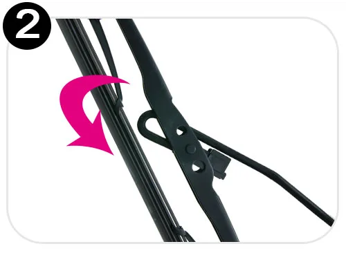 矽膠硬骨雨刷步驟二