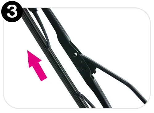 矽膠硬骨雨刷步驟三