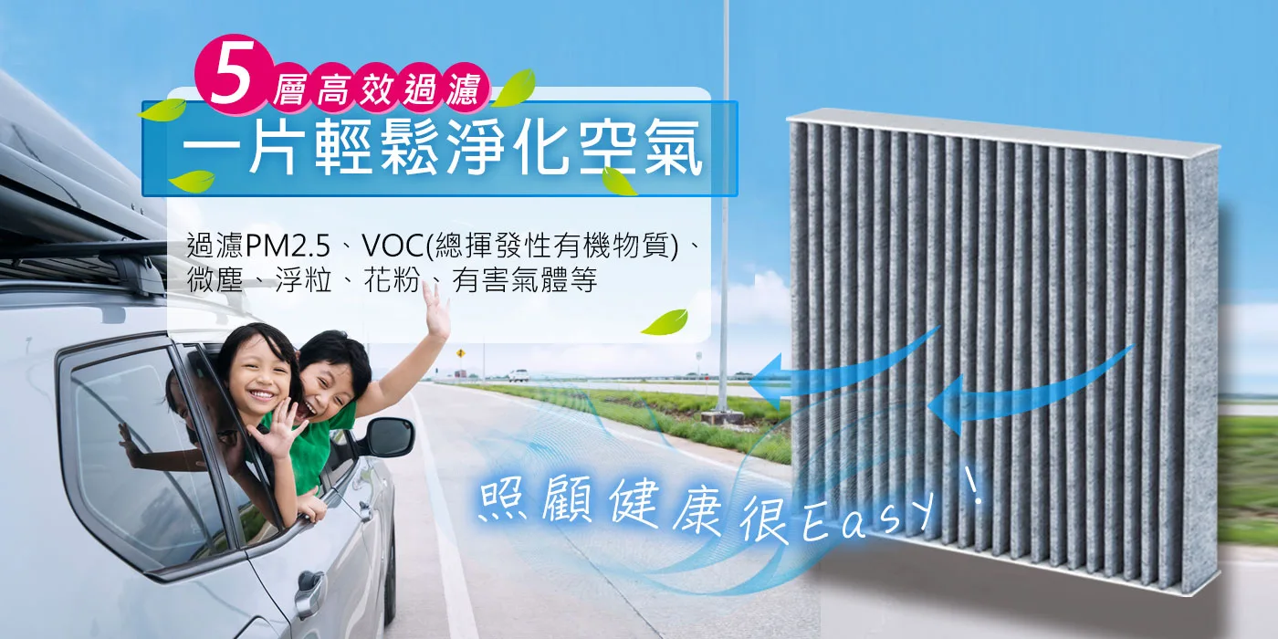 CARBUFF 汽車冷氣活性碳濾網 5層高效過濾